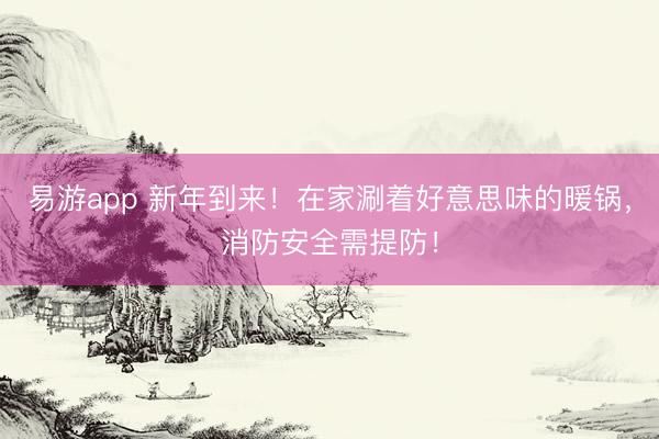 易游app 新年到来！在家涮着好意思味的暖锅，消防安全需提防！