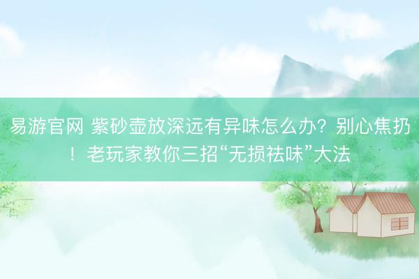 易游官网 紫砂壶放深远有异味怎么办？别心焦扔！老玩家教你三招“无损祛味”大法