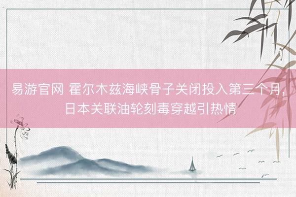 易游官网 霍尔木兹海峡骨子关闭投入第三个月, 日本关联油轮刻毒穿越引热情